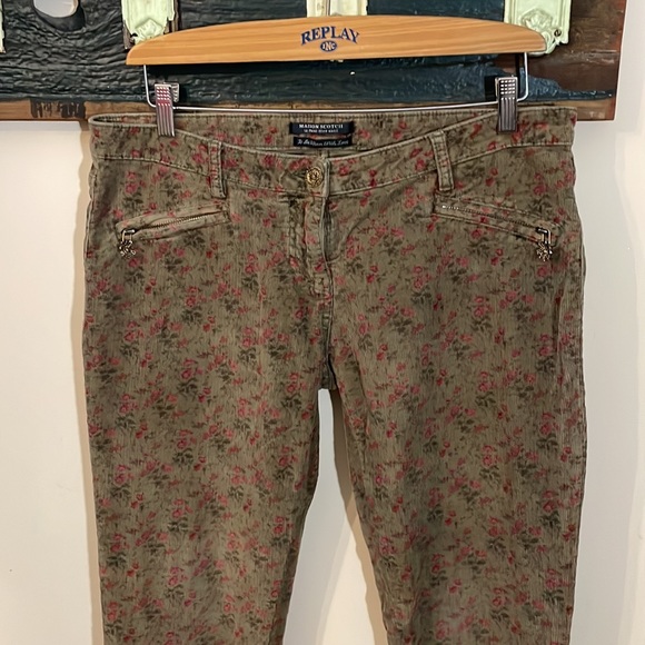 Maison Scotch Floral Print Corduroy Pants Size 31 - Picture 4 of 16